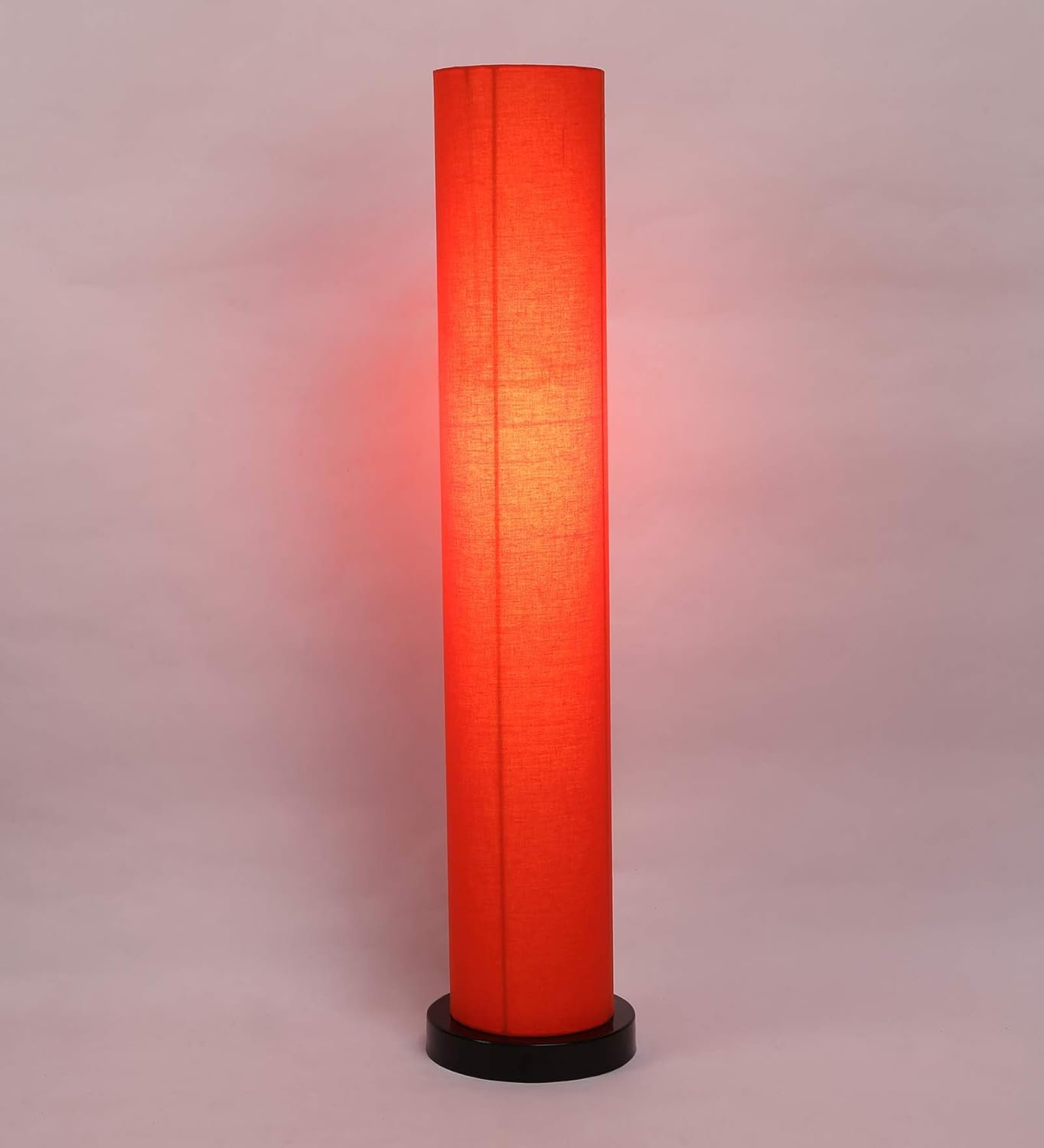 Orange Round Cotton Iron Floor Lamps (Round,Cotton)