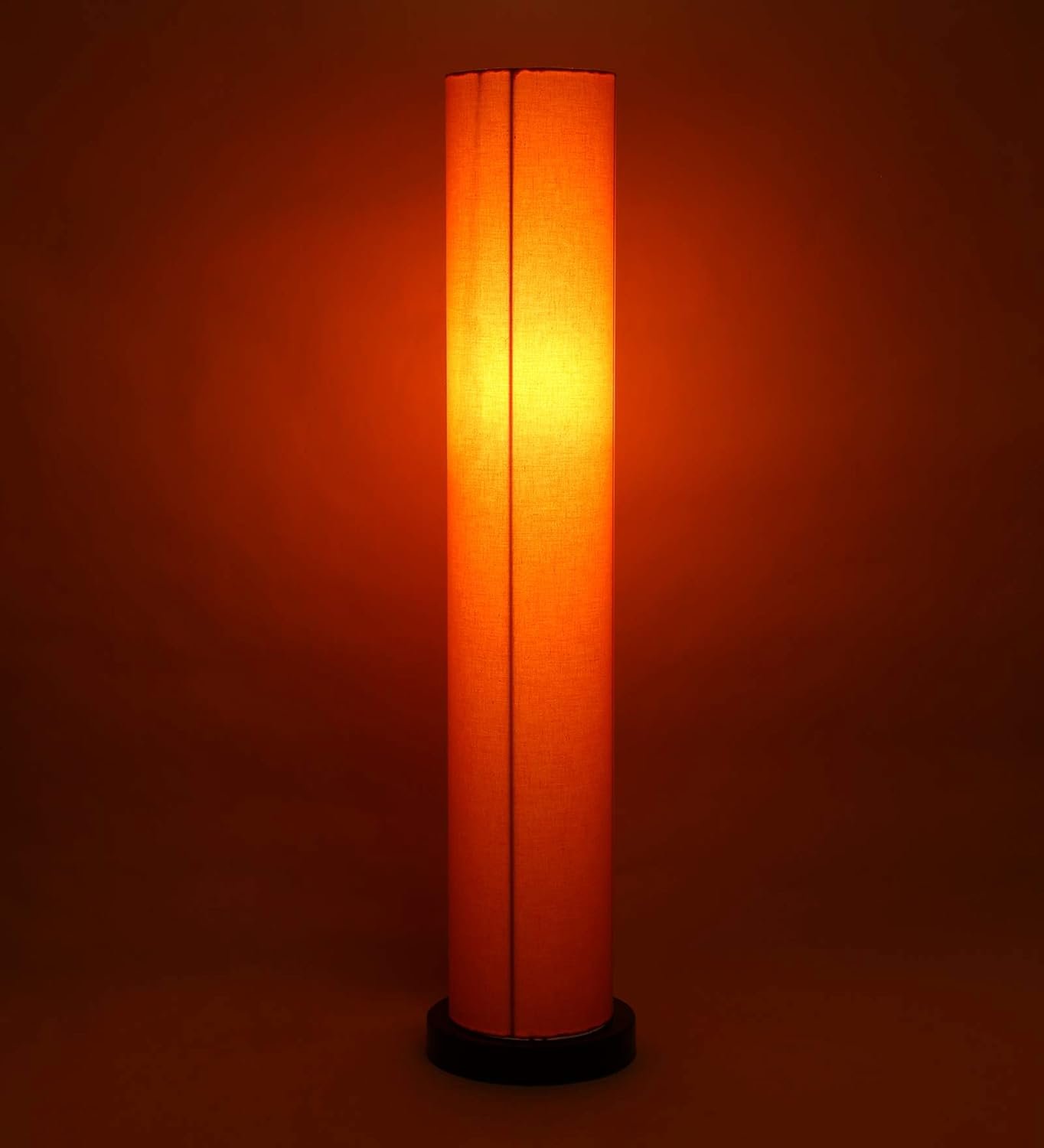 Yellow Round Cotton Iron Floor Lamps (Yellow,Cotton)