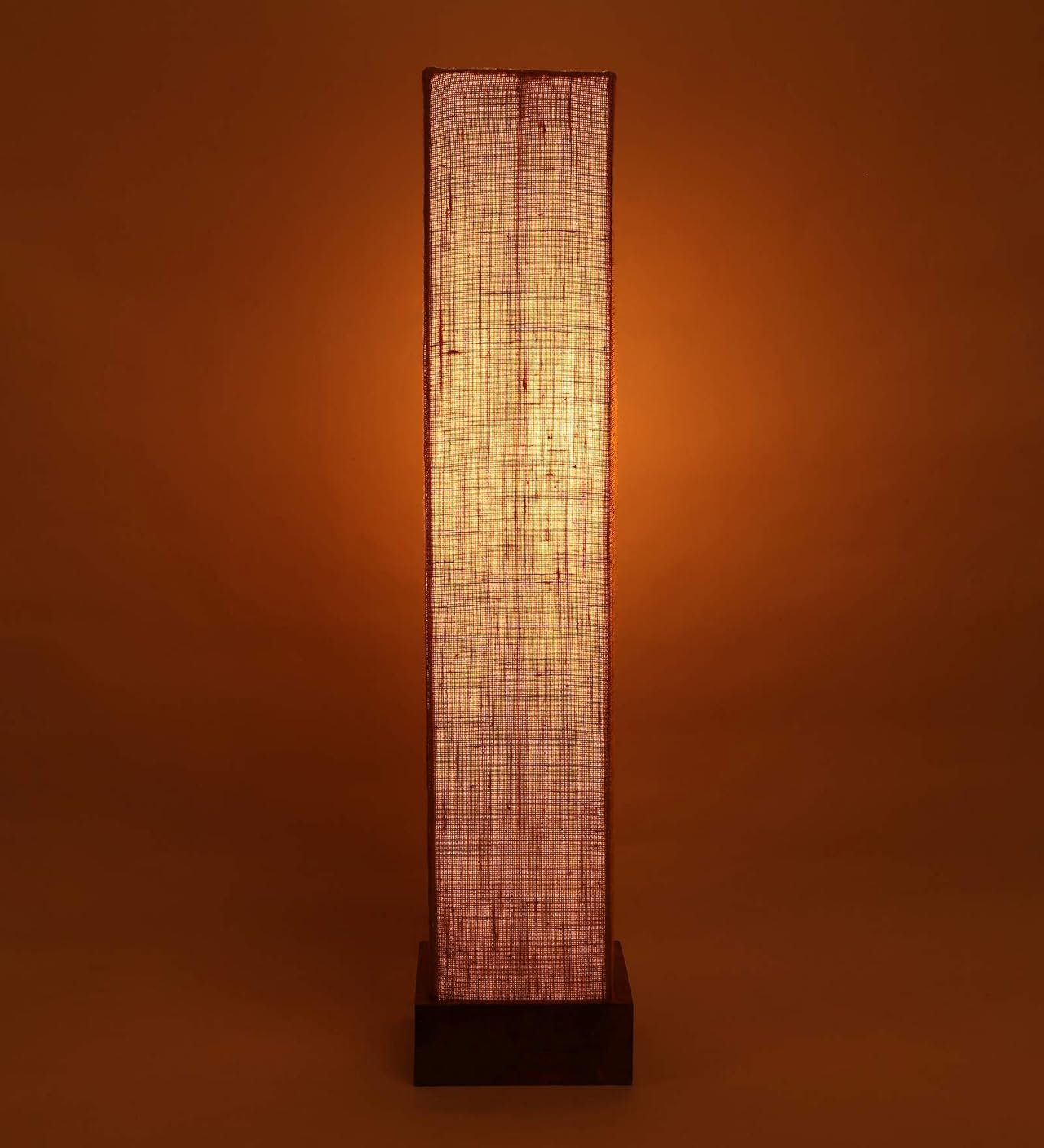 Jute Square Natural Wood Floor Lamps (Beige)