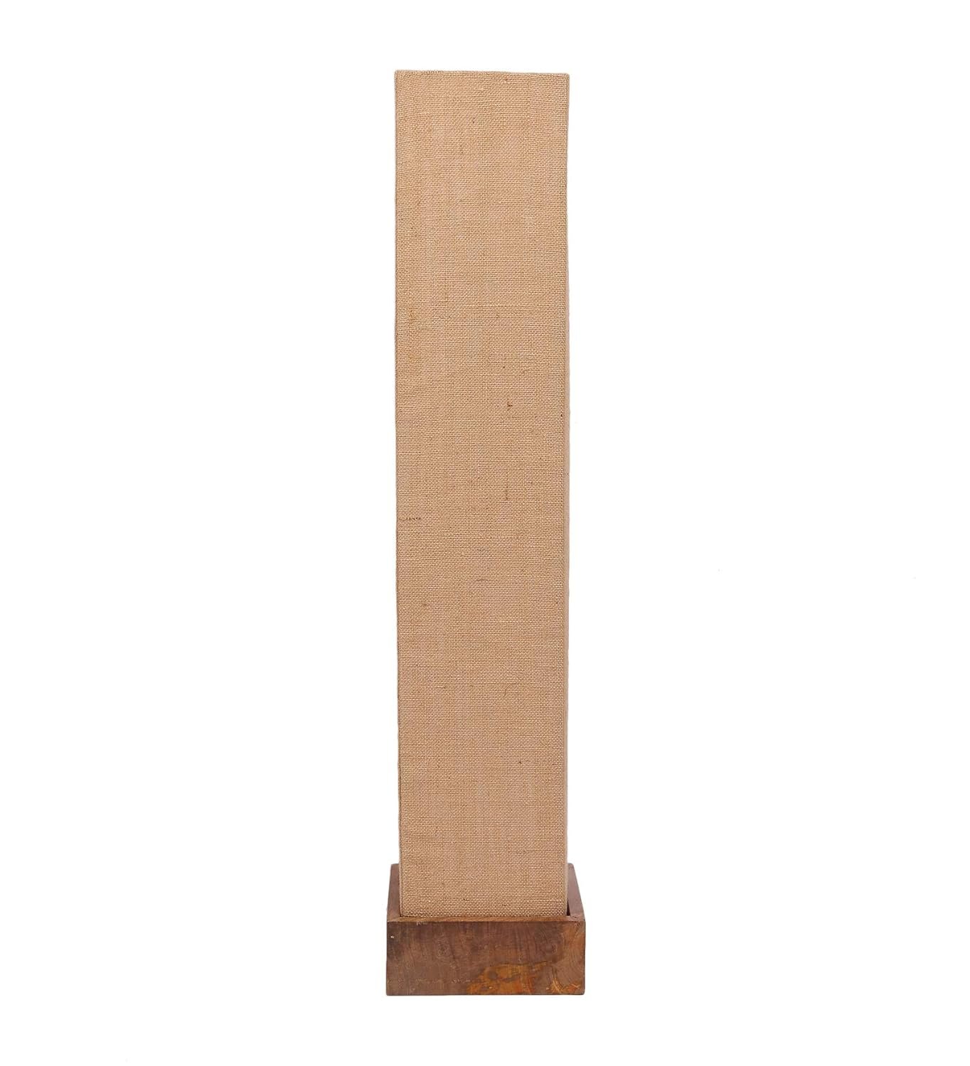 Jute Square Natural Wood Floor Lamps (Beige)