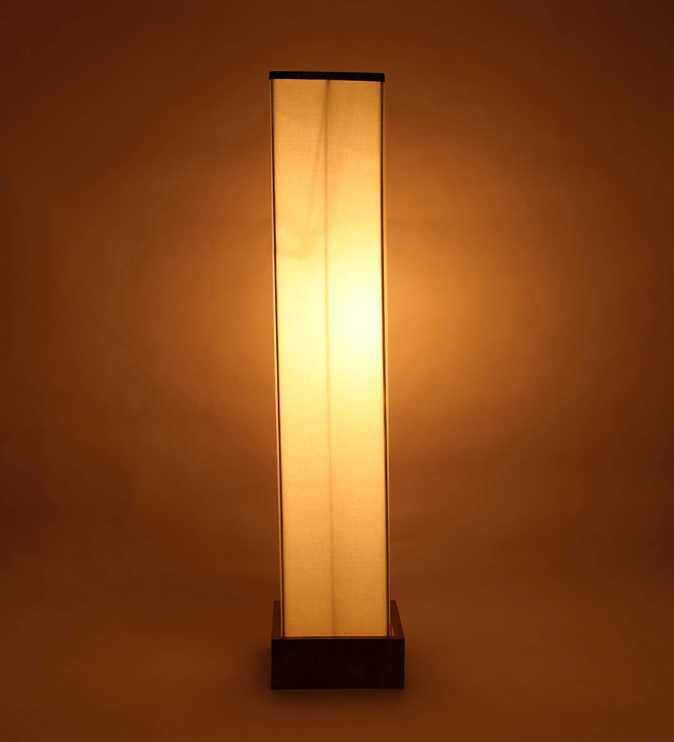 Cotton Square Natural Wood Floor Lamps (Multicolour)