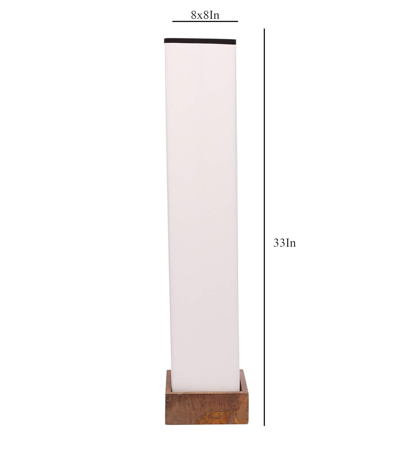 Cotton Square Natural Wood Floor Lamps (Multicolour)