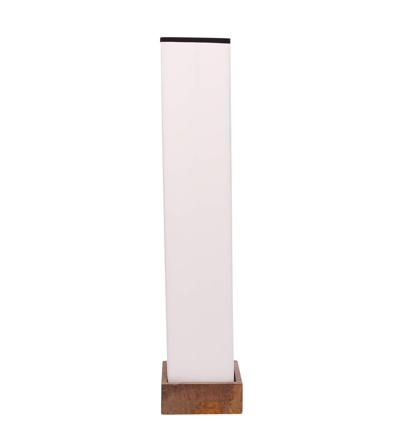 Cotton Square Natural Wood Floor Lamps (Multicolour)