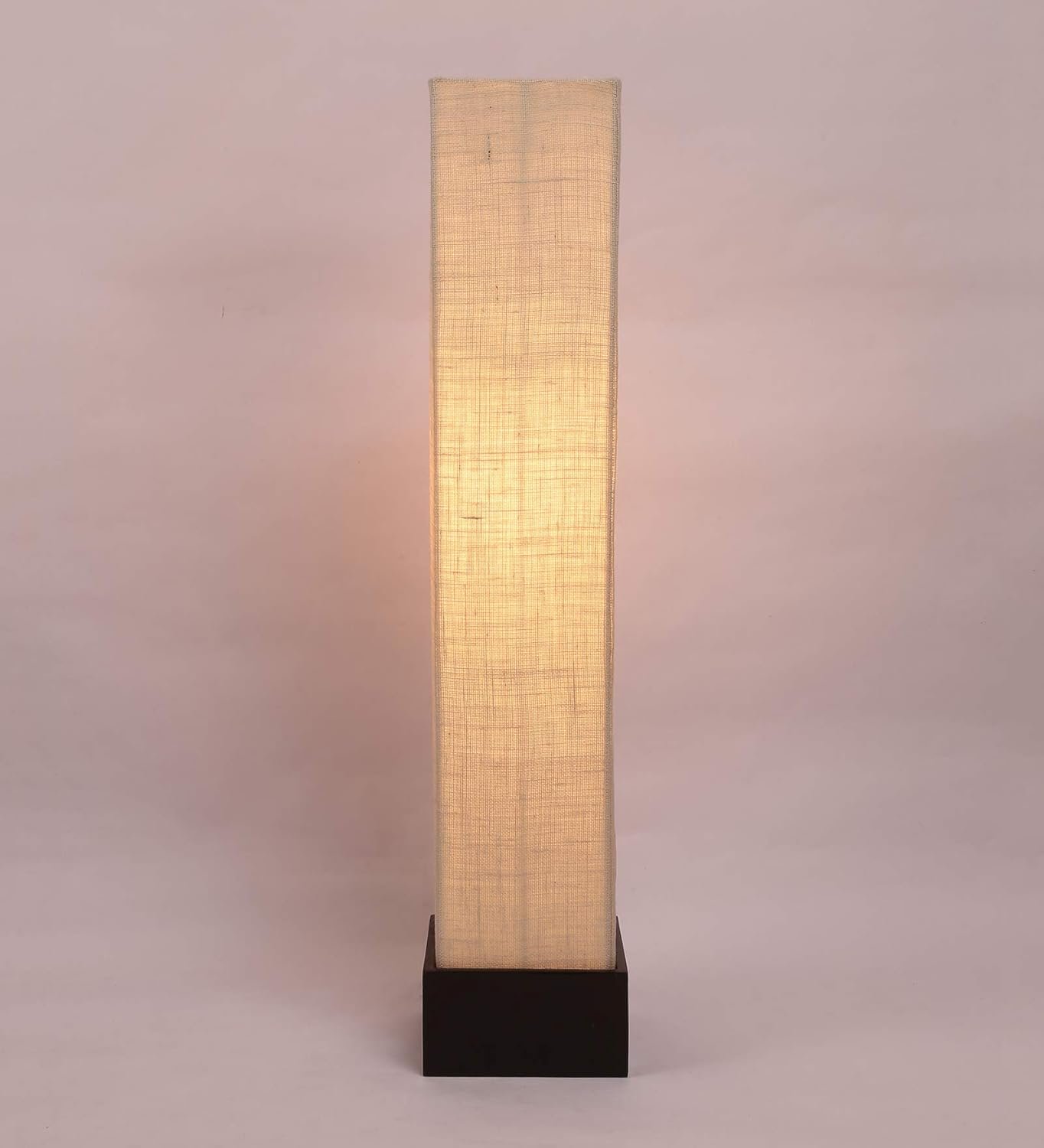 White Jute Square Brown Wood Floor Lamps (White,Jute)