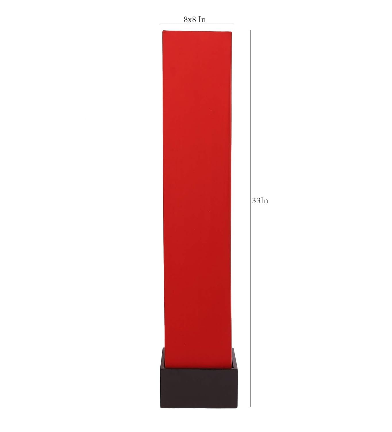 Cotton Square Wooden Floor Lamps (Red)