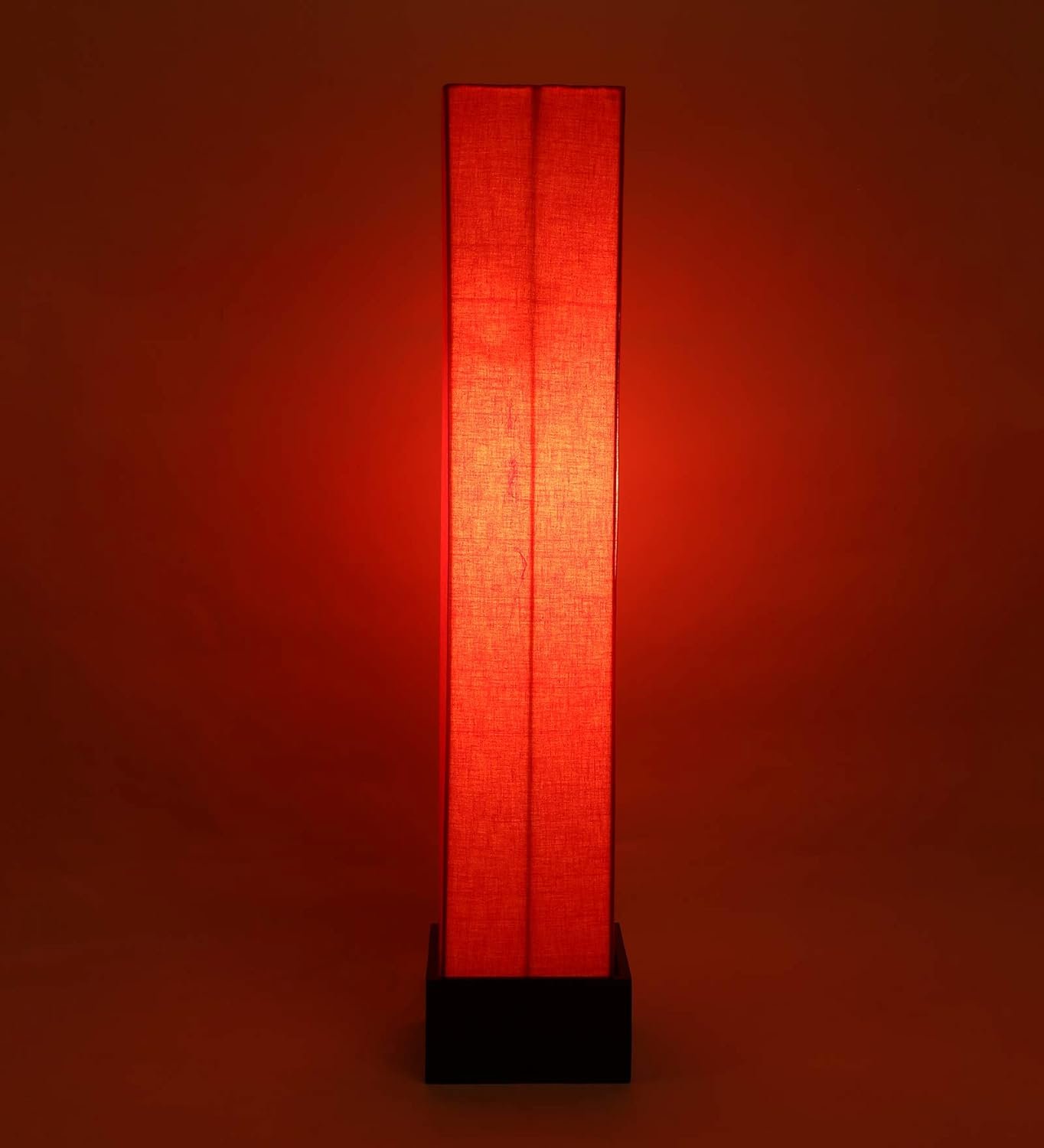Cotton Square Brown Wood Floor Lamps (Orange)