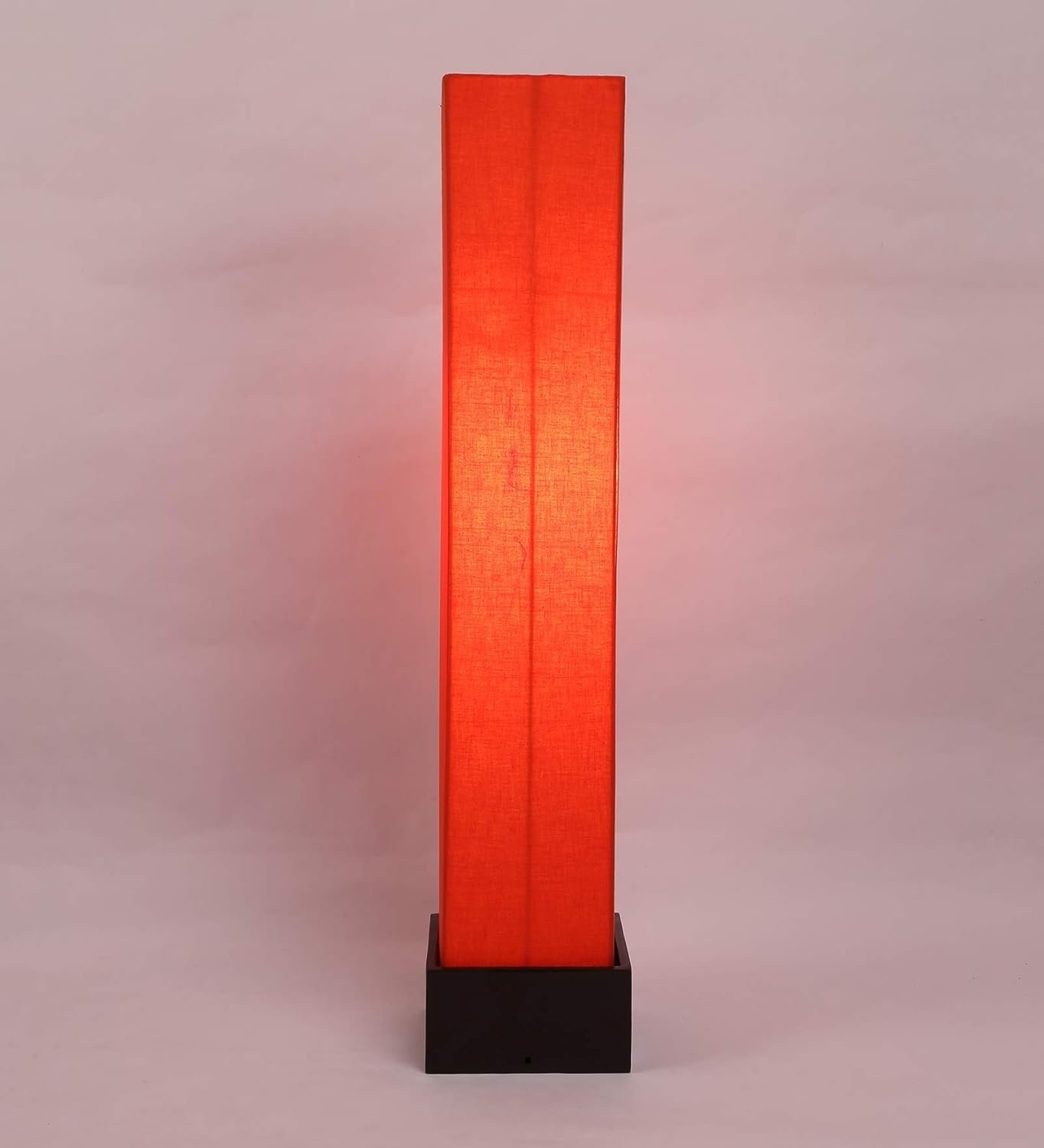 Cotton Square Brown Wood Floor Lamps (Orange)