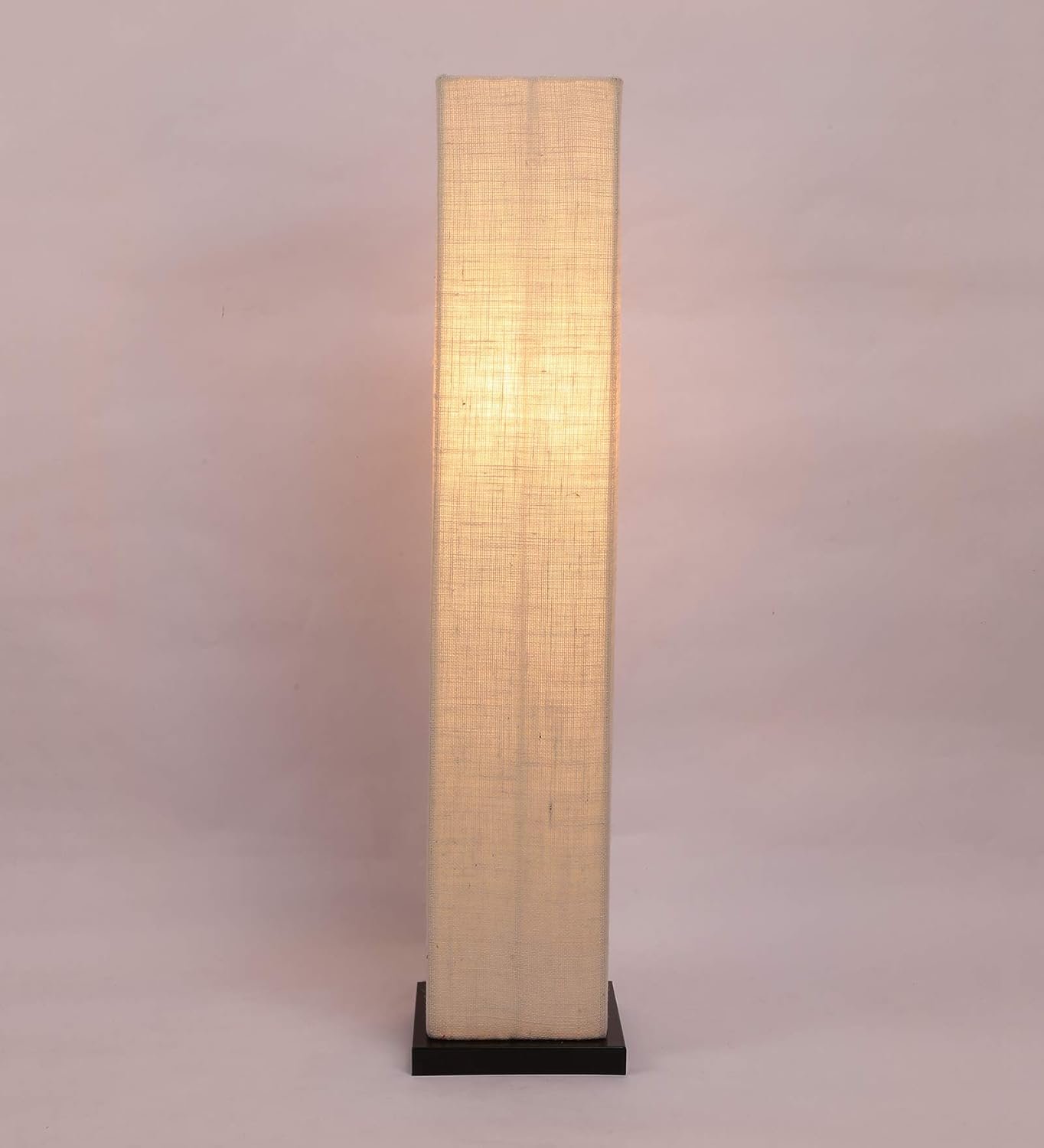 White Jute Square Iron Floor Lamps (White,Jute)