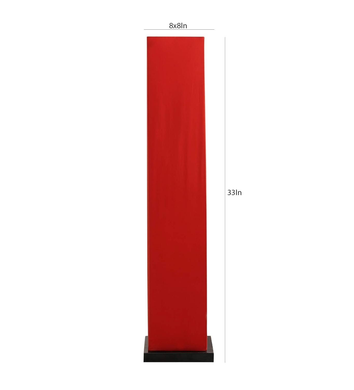 Red Cotton Square Iron Floor Lamps (Red,Cotton)