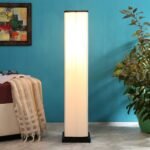 Multicolor Cotton Square Iron Floor Lamps (Multicolor,Cotton)