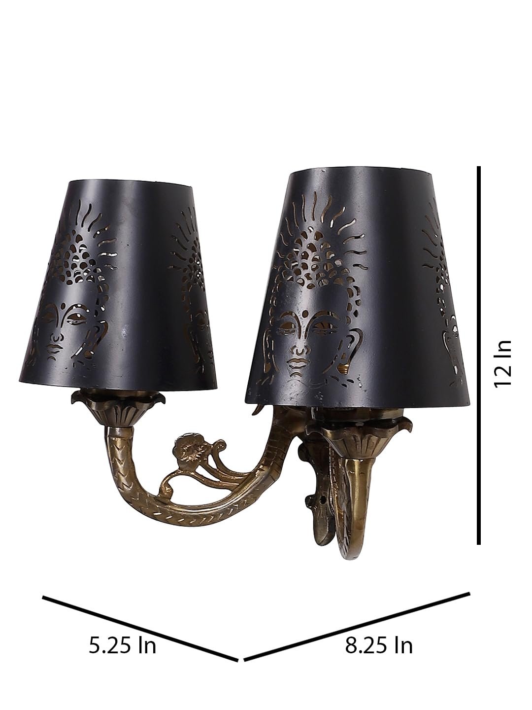 Metal Table lamp with Red Cotton Shade