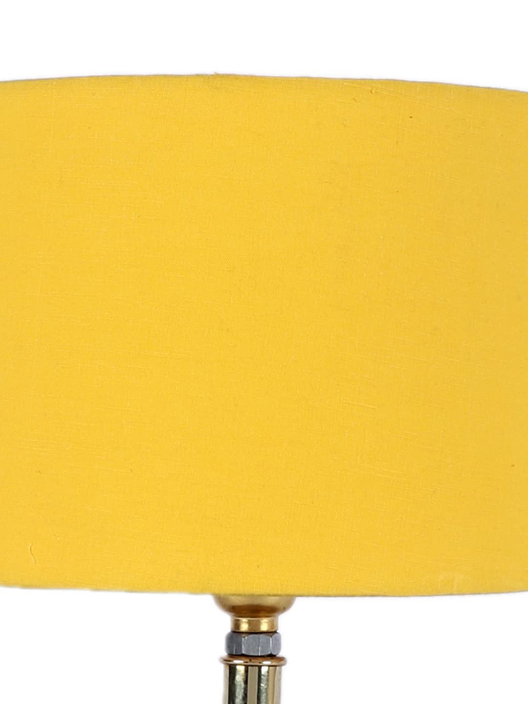 Metal Table lamp with Yellow Cotton Shade