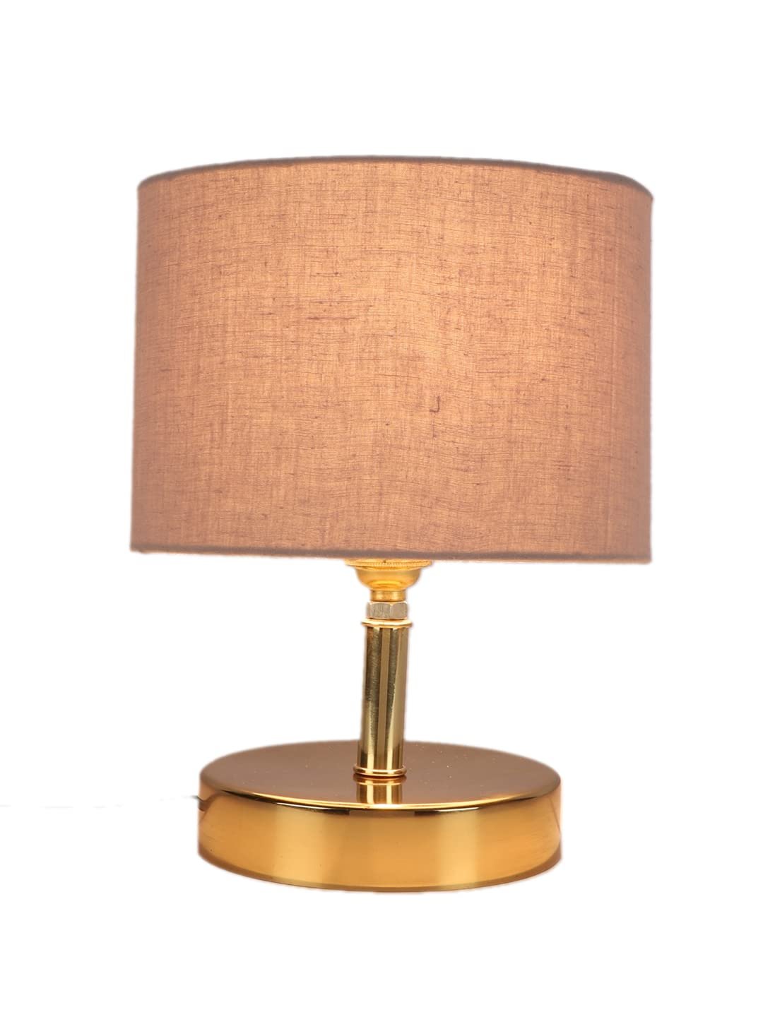 Metal table lamp with Grey cotton Shade