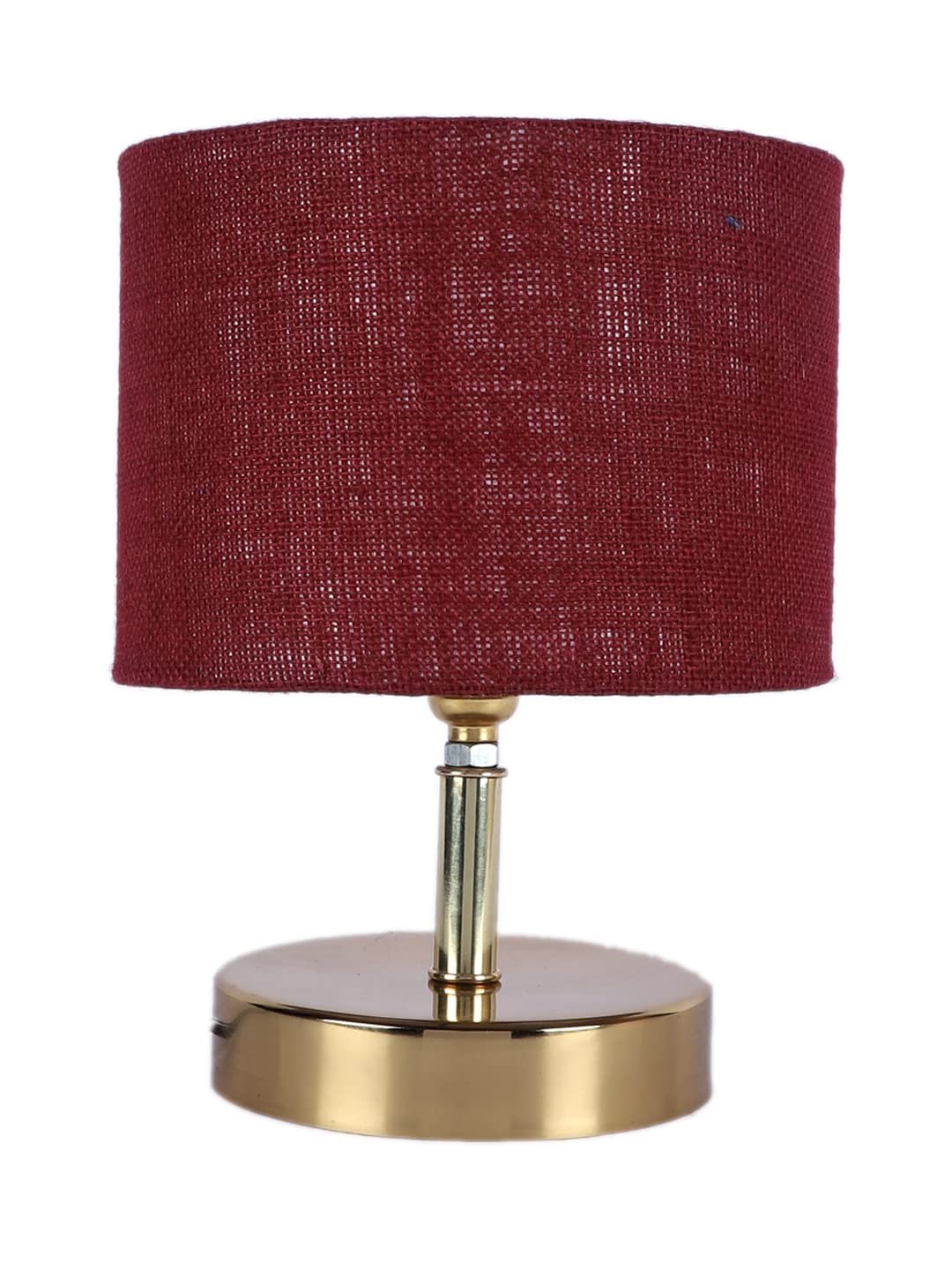 Metal Table lamp with Maroon Jute Shade