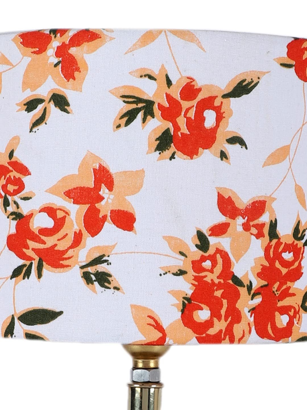 Metal Table lamp with Multicolor Cotton Shade