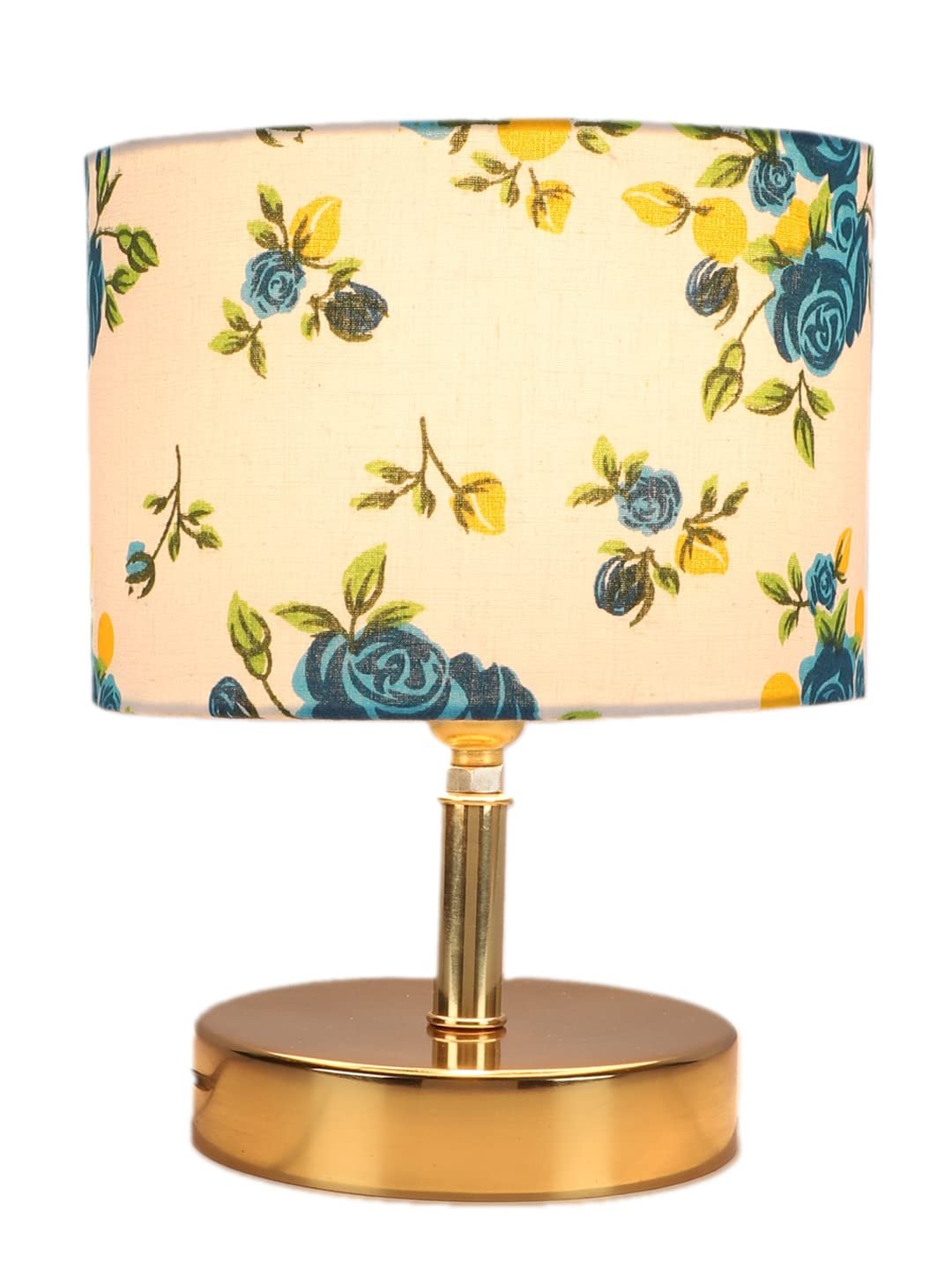Metal Table lamp with Multicolor Cotton Shade