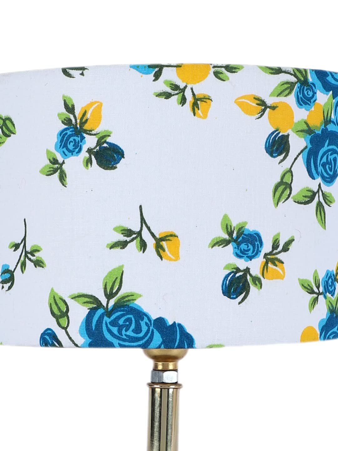 Metal Table lamp with Multicolor Cotton Shade