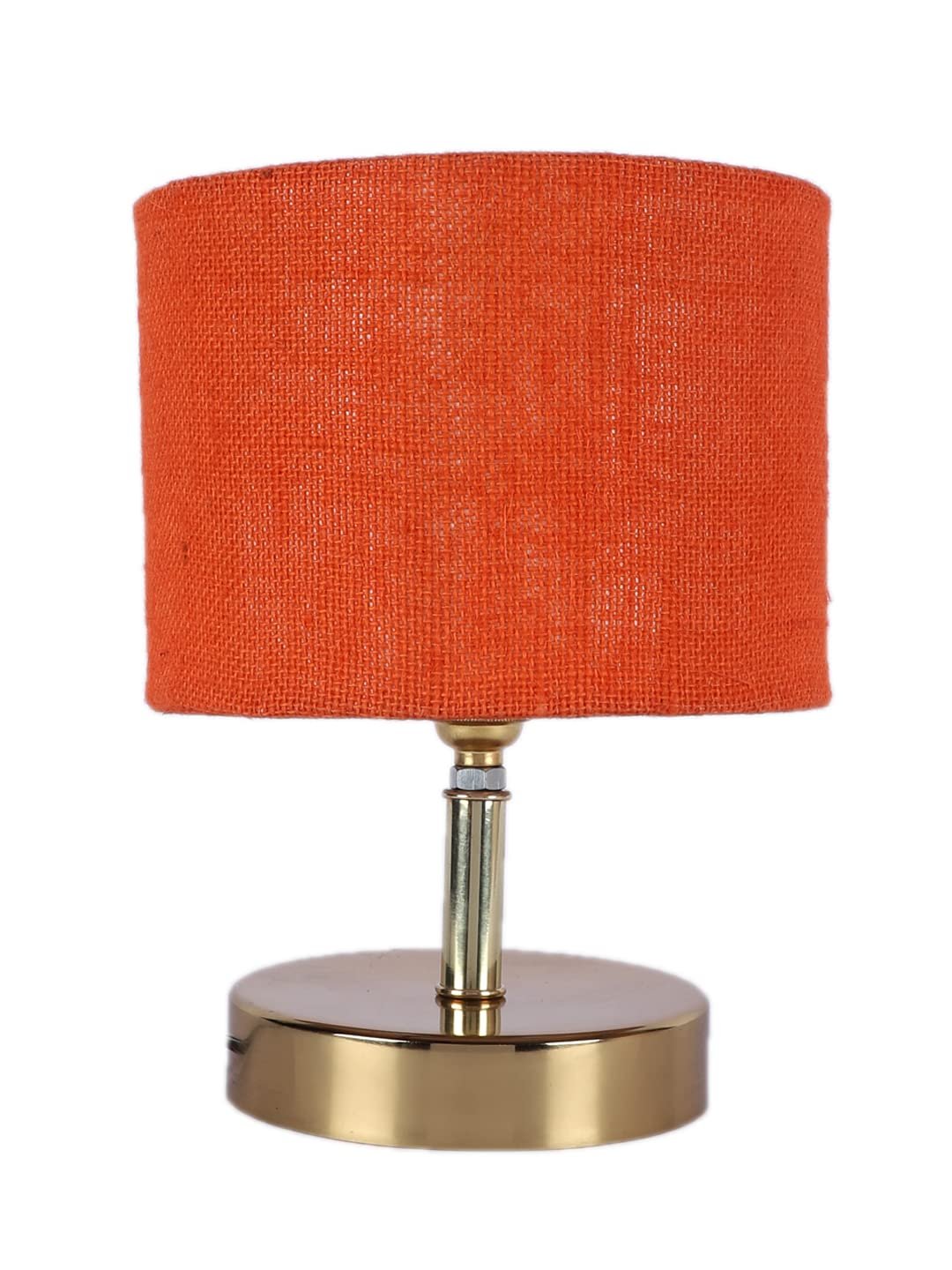Metal Table lamp with Orange Jute Shade