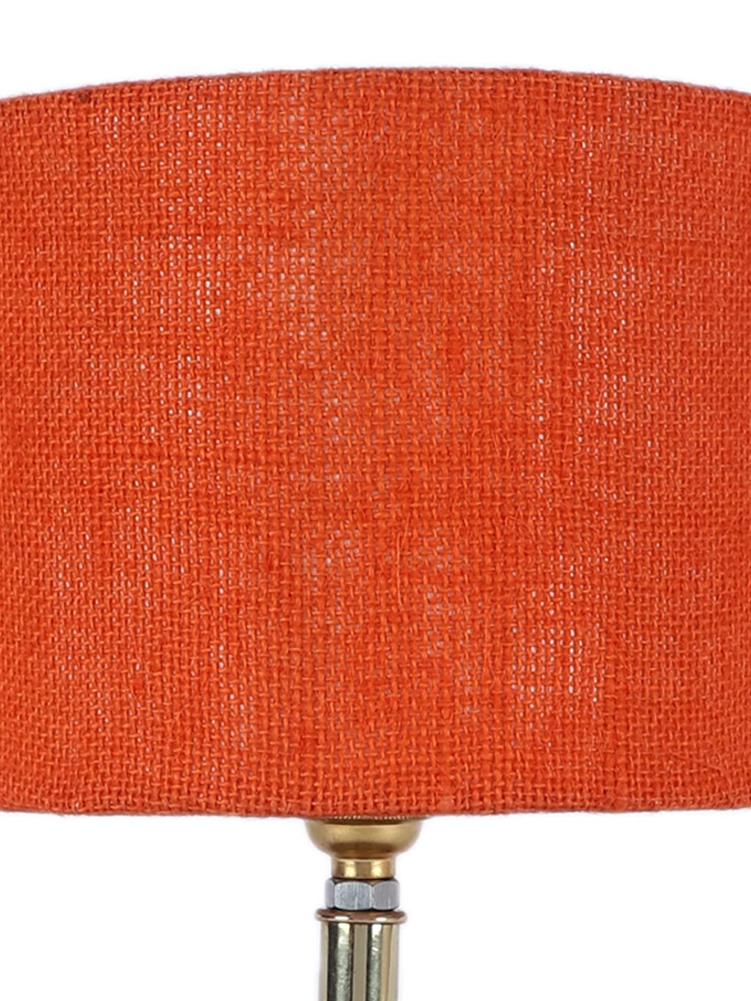 Metal Table lamp with Orange Jute Shade
