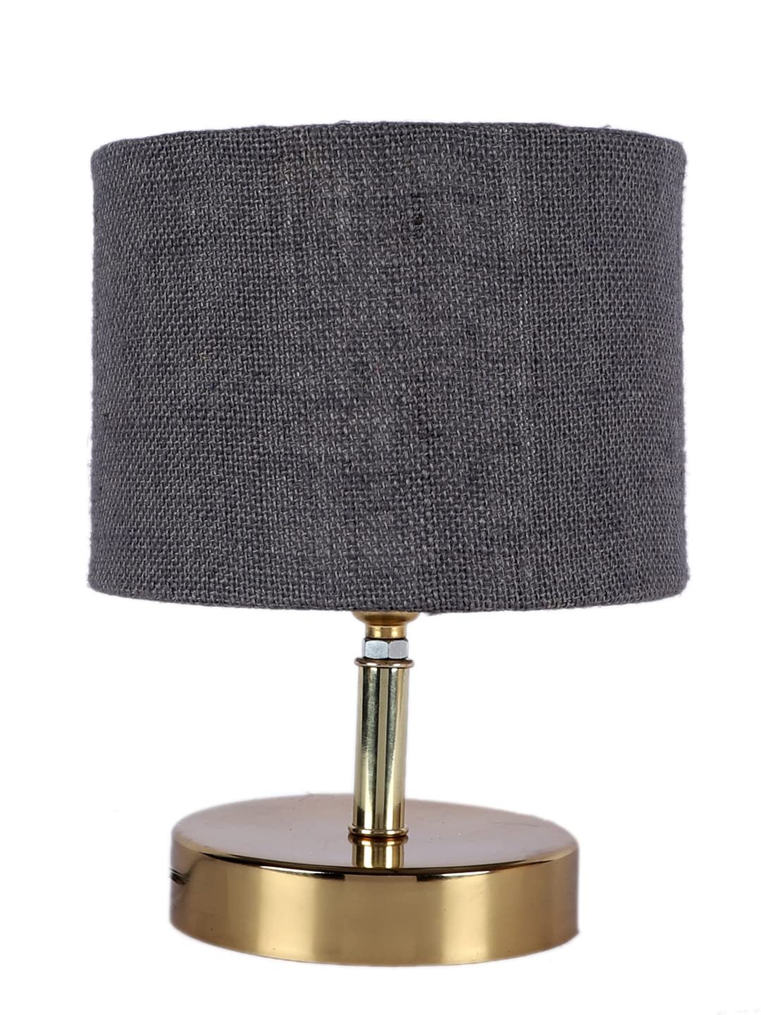 Metal Table lamp with Grey Jute Shade