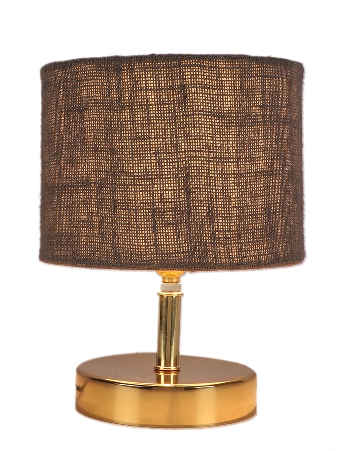 Metal Table lamp with Grey Jute Shade