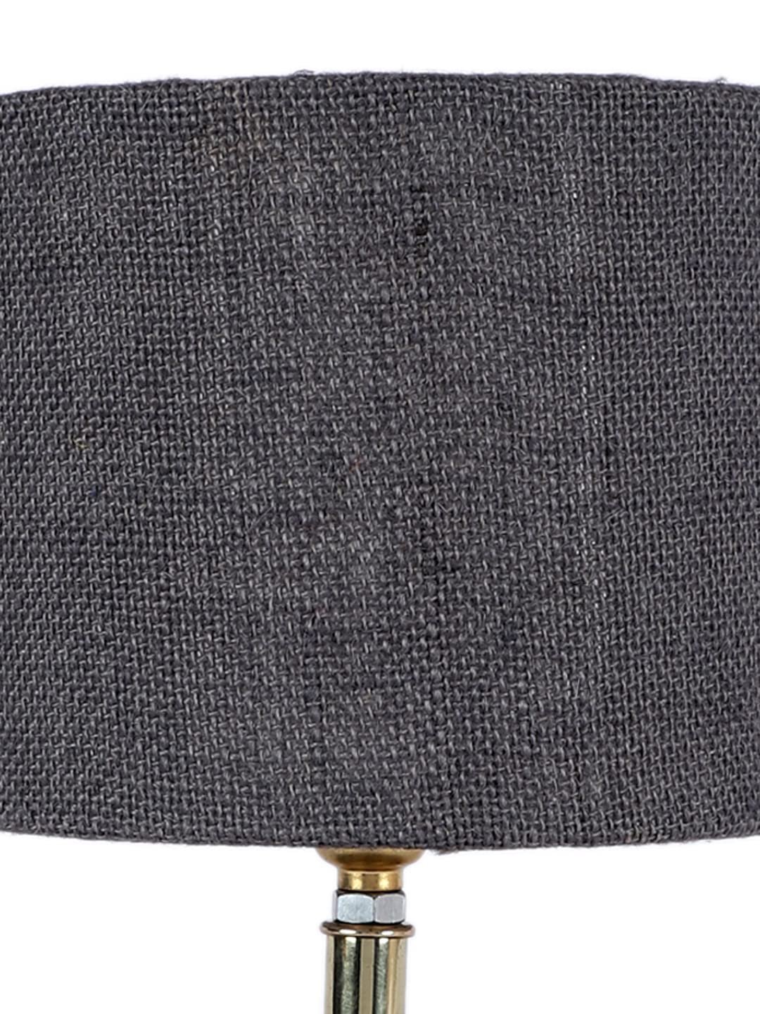 Metal Table lamp with Grey Jute Shade