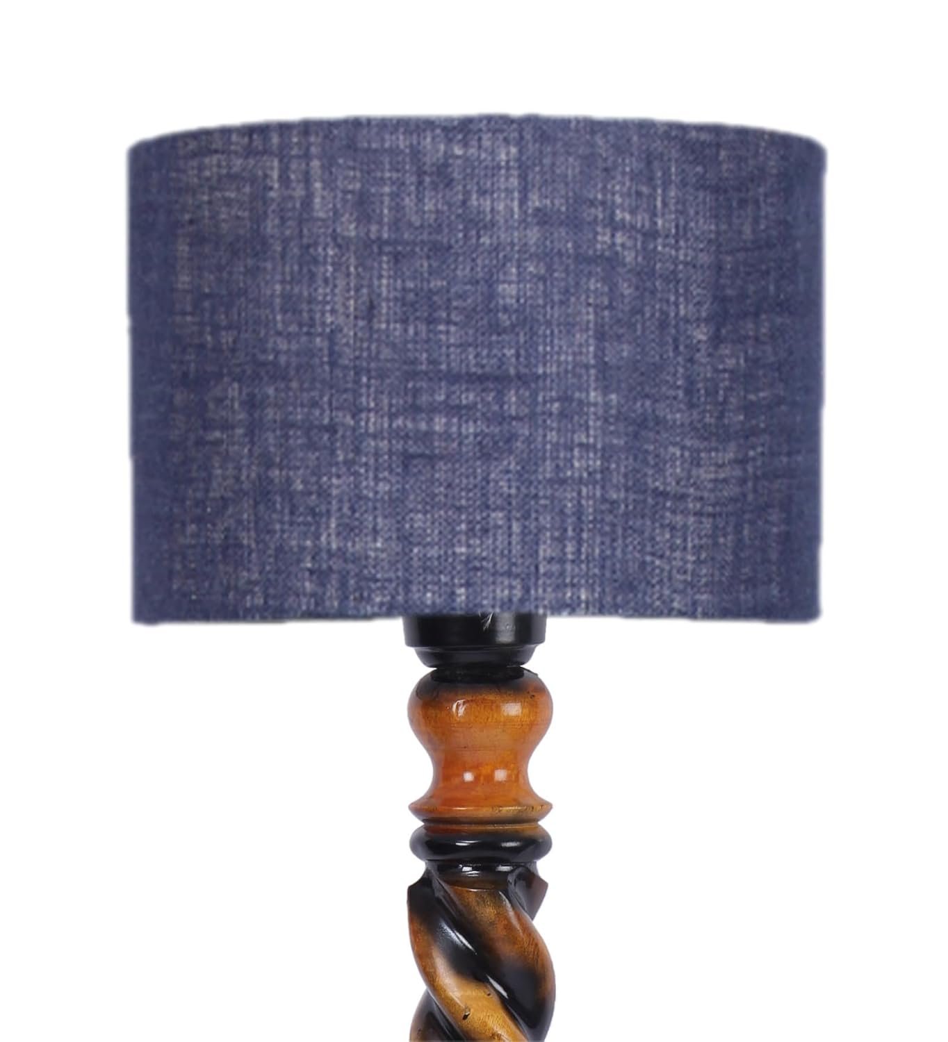 Maroon Jute Drum Wooden Floor Lamp -11-(12x56.7inches) -Closed Snake