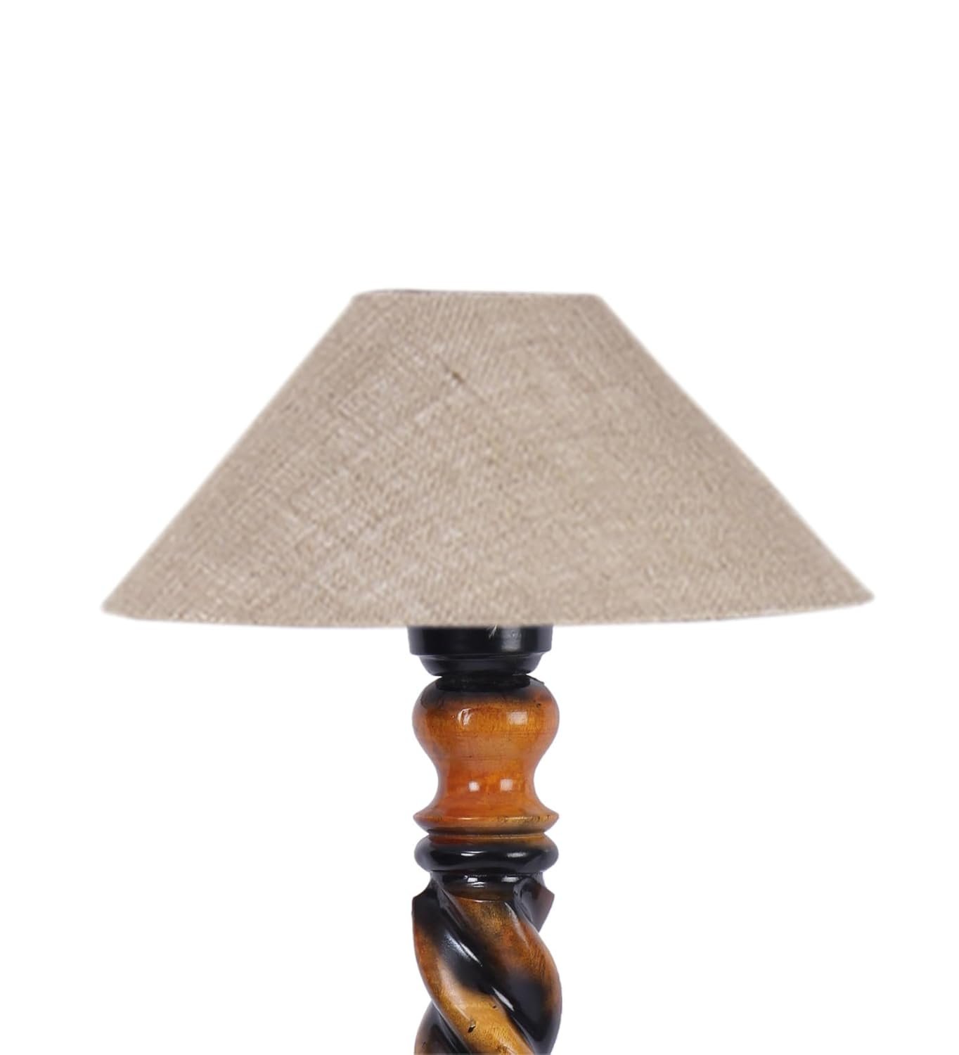 Beige Jute Coolie Floor Lamp -45-(13x53.75 Inches)-Closed Snake