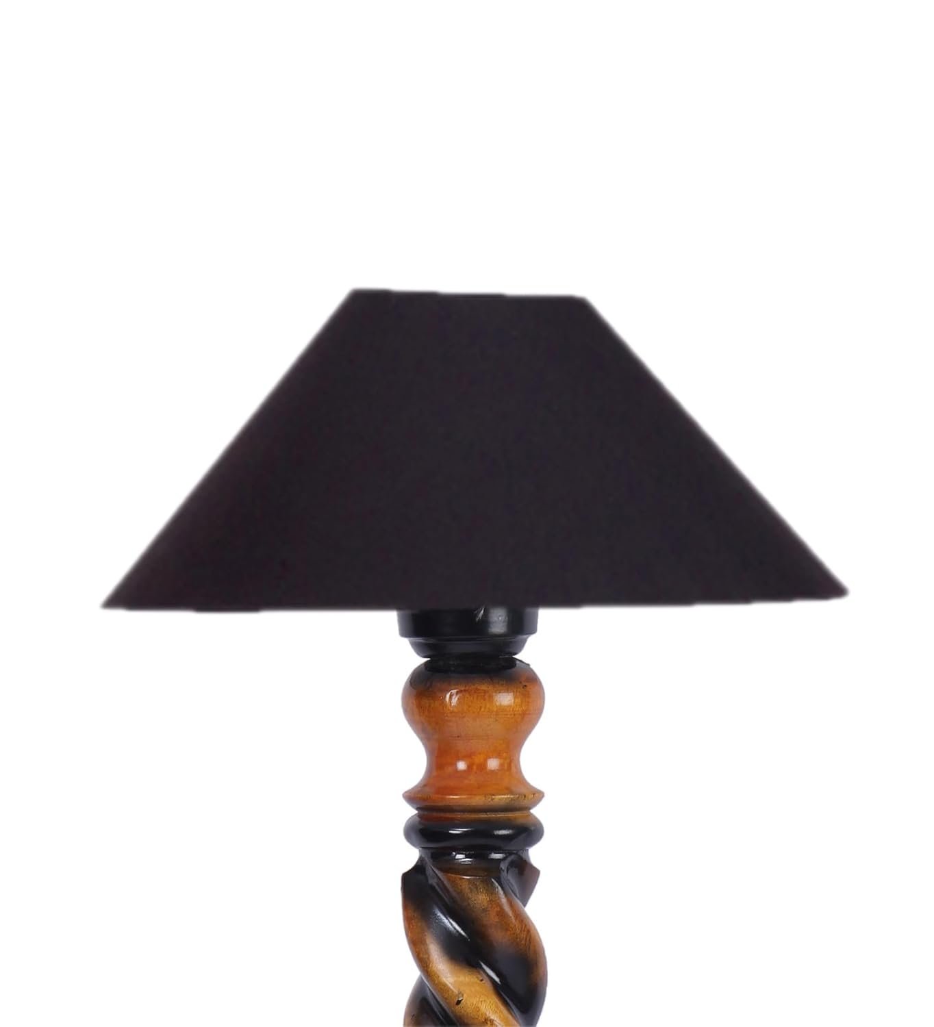 Black Cotton Coolie Floor Lamp -48(13x53.75 inches)-Closed Snake