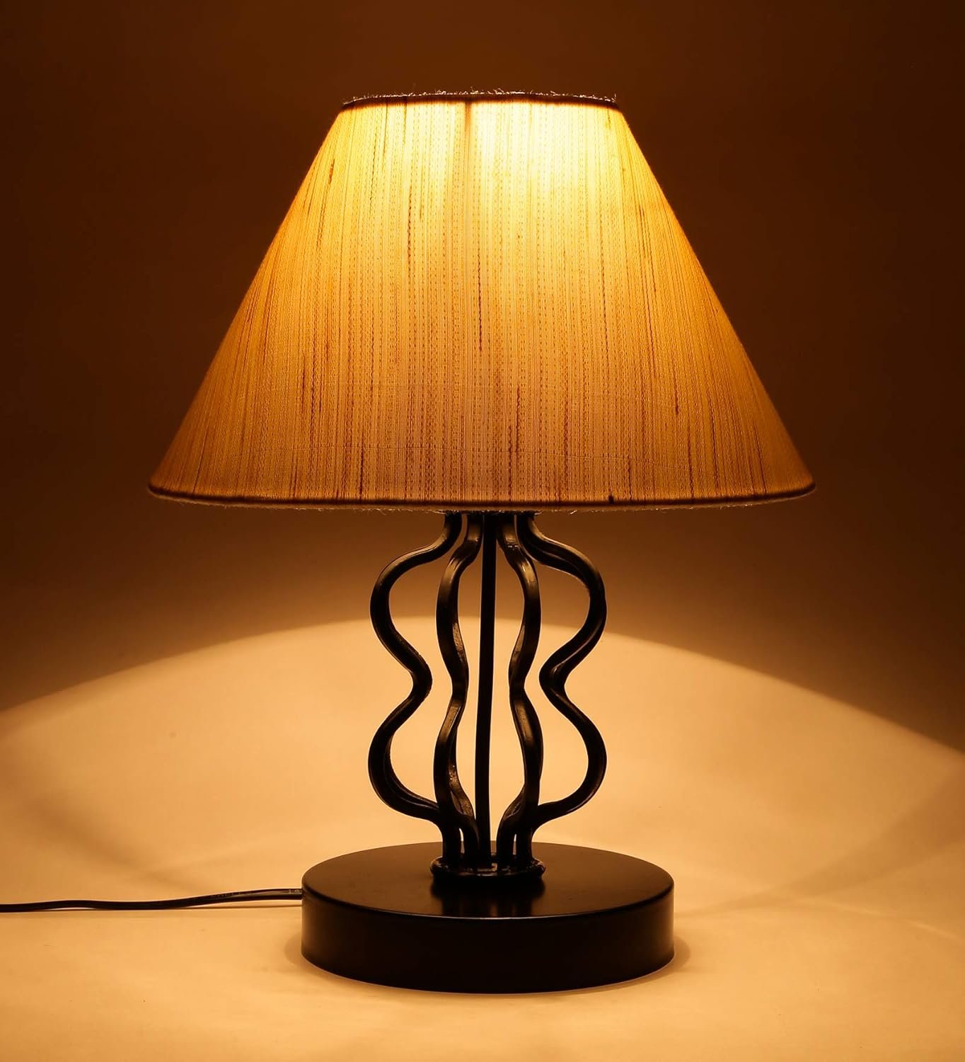 Off-White Cotton Table Lamp