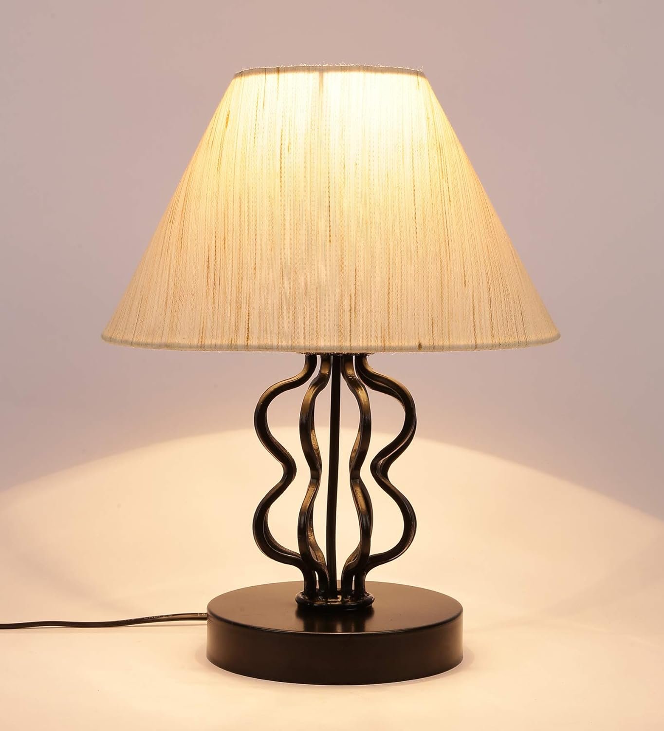 Off-White Cotton Table Lamp