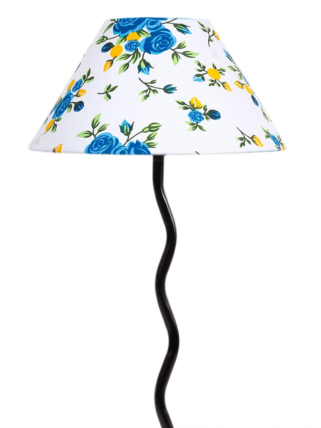 Printed Cotton Zig zag Table lamp with Iron Base (AE12)