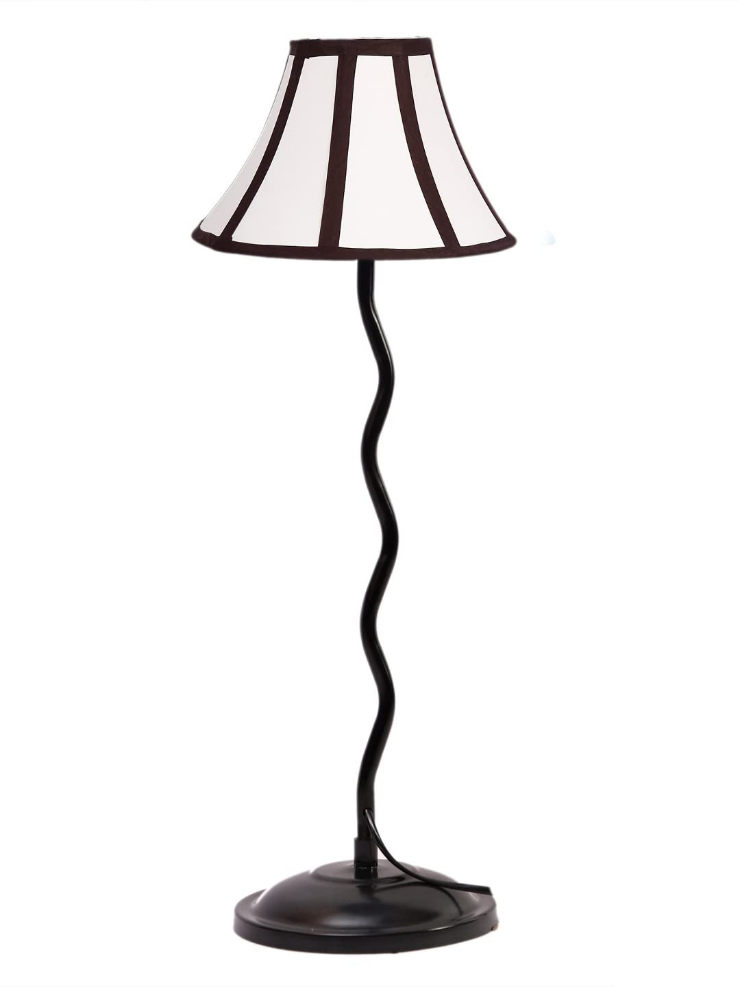 Multi Cotton Zig Zag Table lamp with Iron Base (AE17)