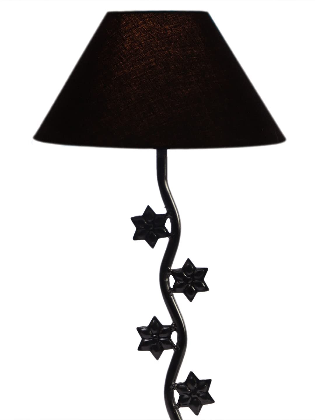 Black Cotton Zig zag Star Table lamp with Iron Base (AE21)