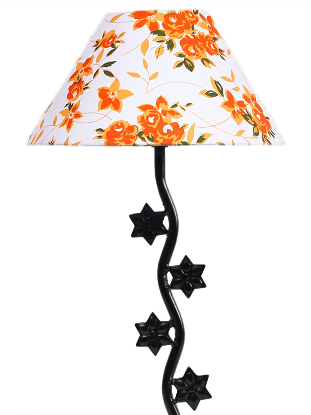 Printed Cotton Zig zag Star Table lamp with Iron Base (AE32)
