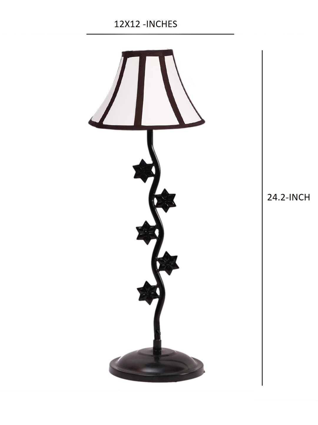 Multi Cotton Zig Zag Star Table lamp with Iron Base (AE36)