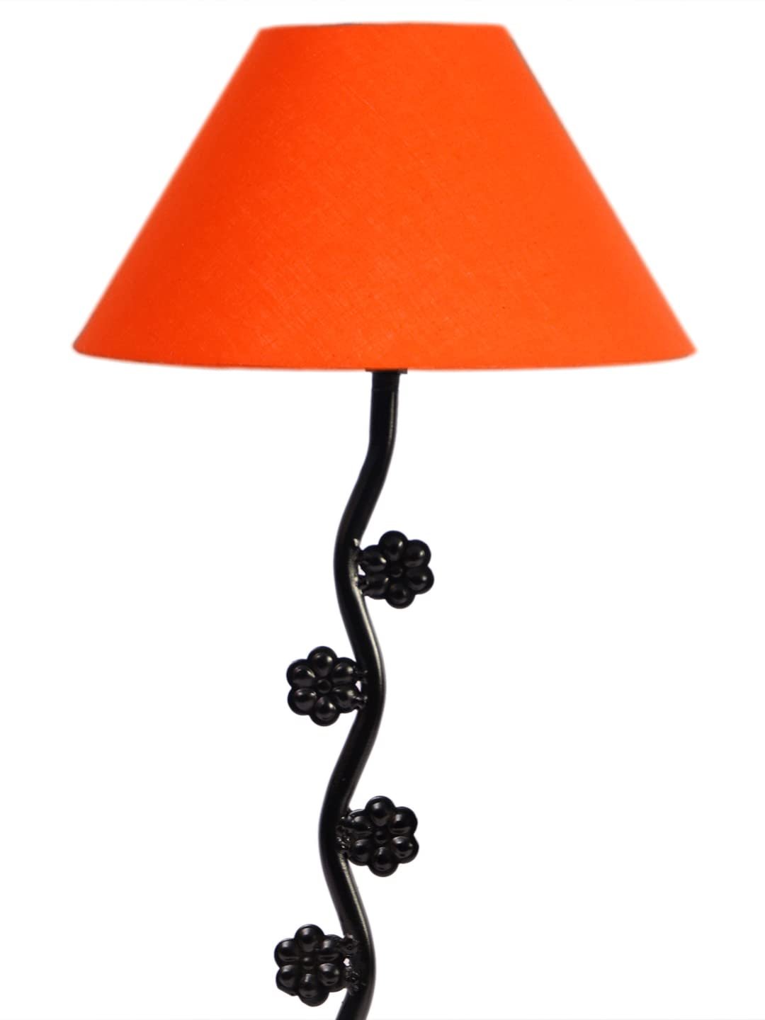 Orange Cotton Zig zag Tikli Table lamp with Iron Base (AE42)