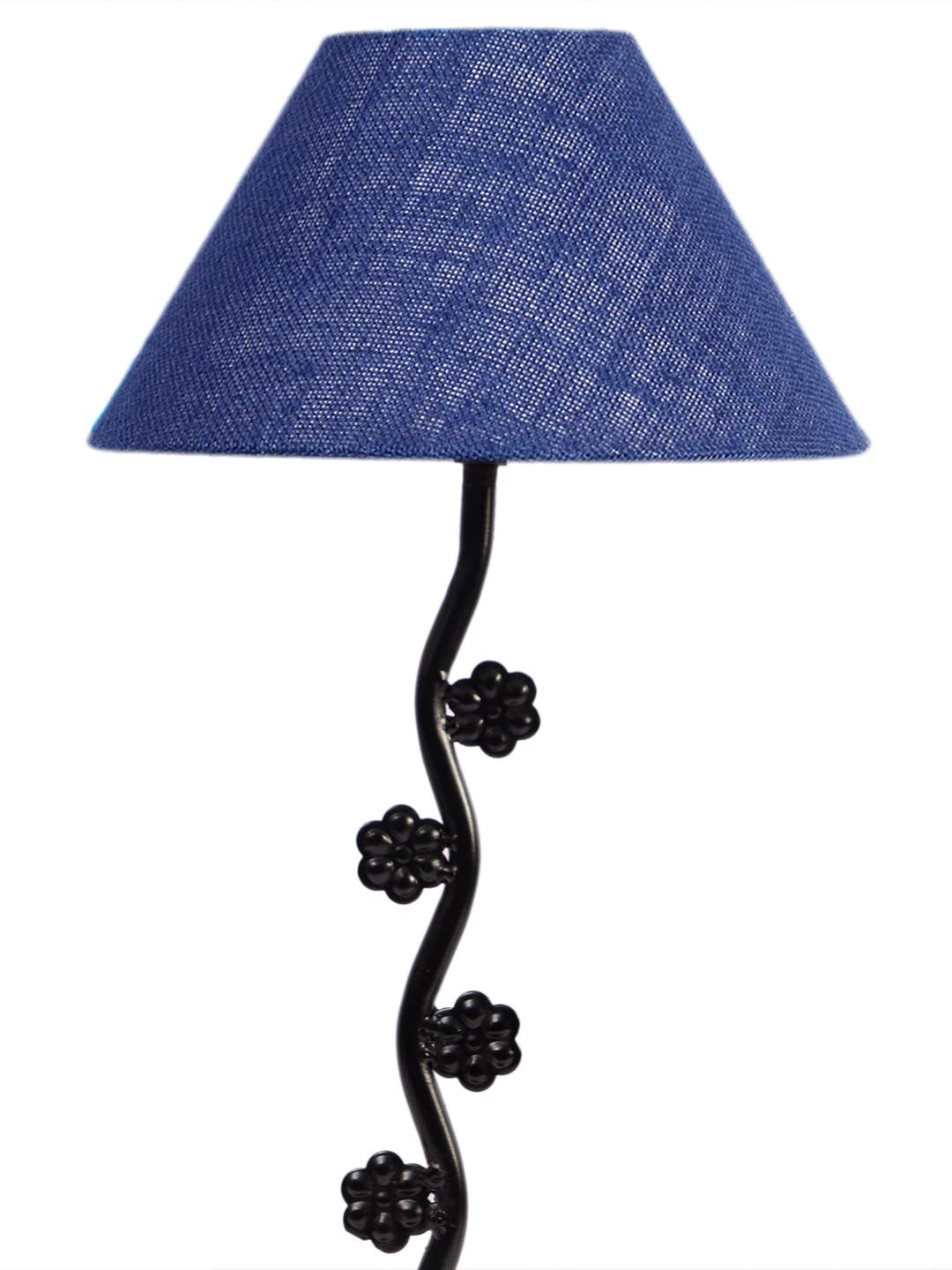Blue Jute Zig zag Tikli Table lamp with Iron Base (AE49)