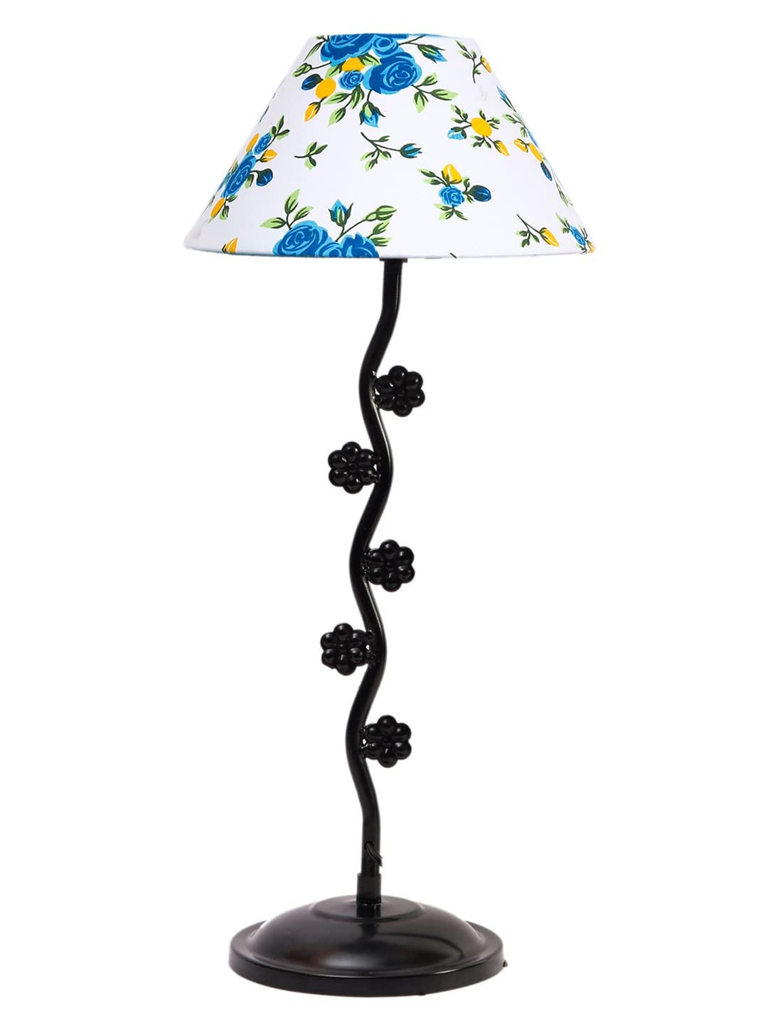 Printed Cotton Zig zag Tikli Table lamp with Iron Base (AE50)