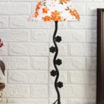 Printed Cotton Zig zag Tikli Table lamp with Iron Base (AE51)