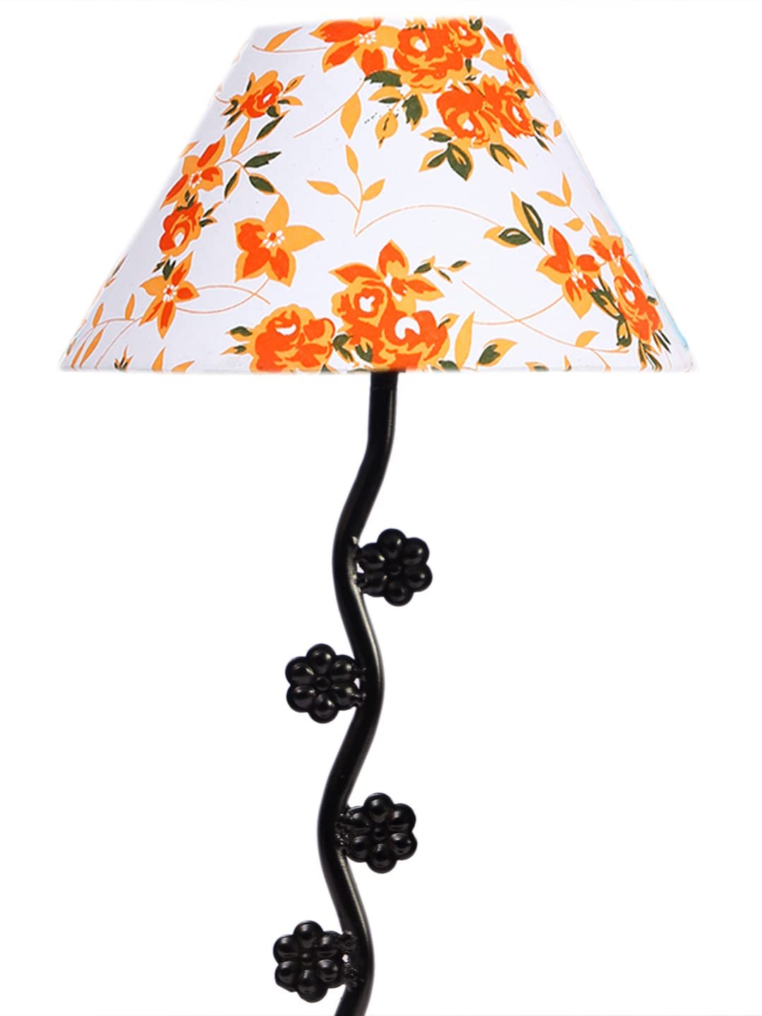 Printed Cotton Zig zag Tikli Table lamp with Iron Base (AE51)