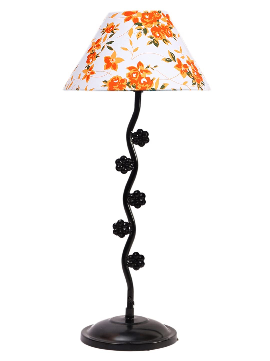 Printed Cotton Zig zag Tikli Table lamp with Iron Base (AE51)