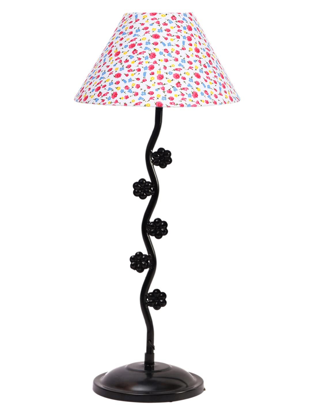 Printed Cotton Zig zag Tikli Table lamp with Iron Base (AE52)