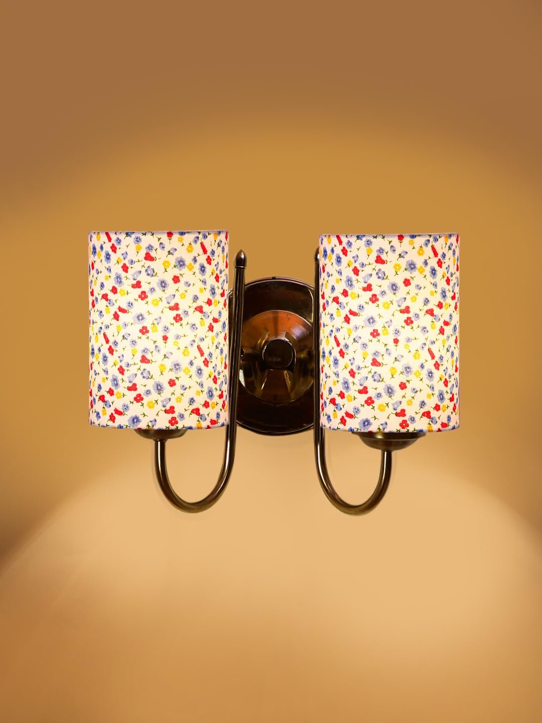 Vintage Multi Cotton Zig Zag Tikli Table lamp with Iron Base (AE56)