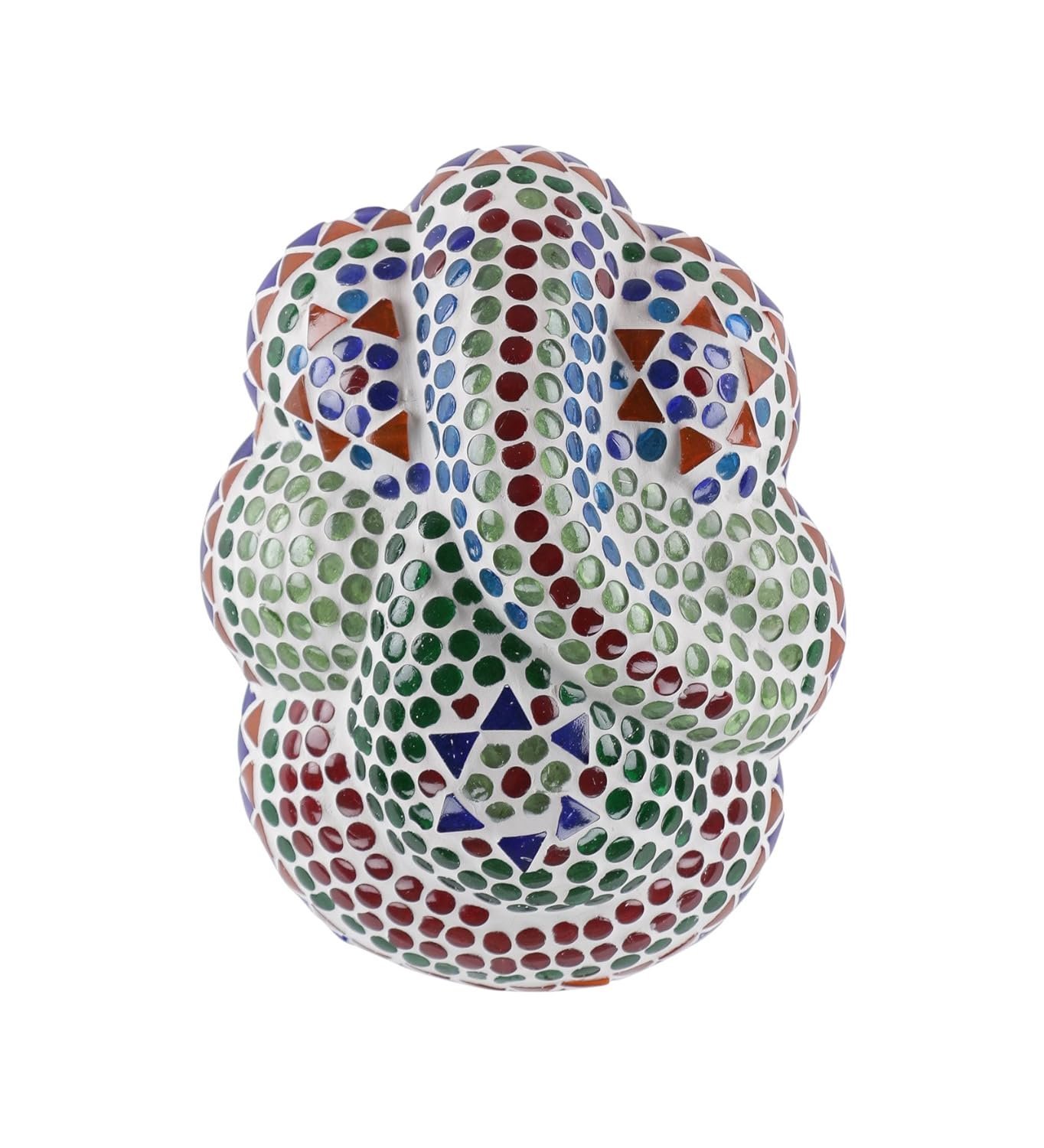 Multicolored Mosaic Ganesha Wall Mounted Light.