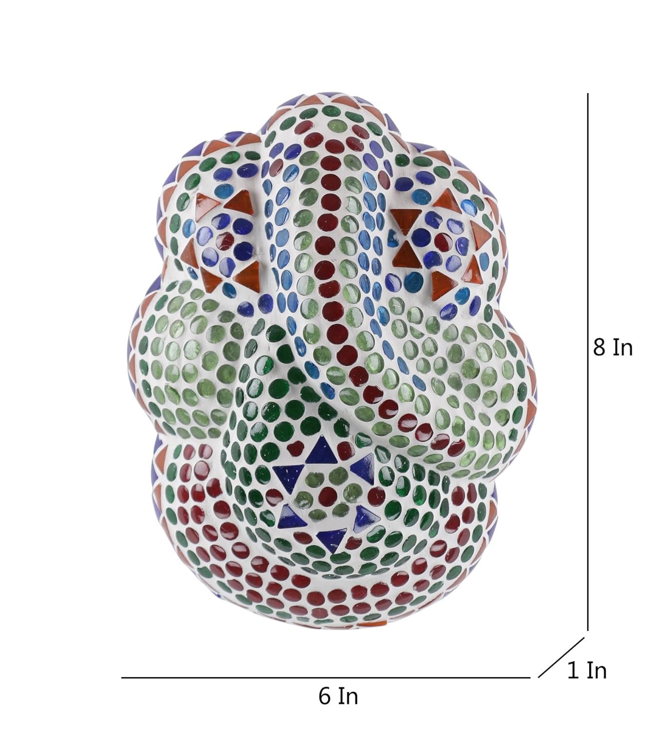 Multicolored Mosaic Ganesha Wall Mounted Light.