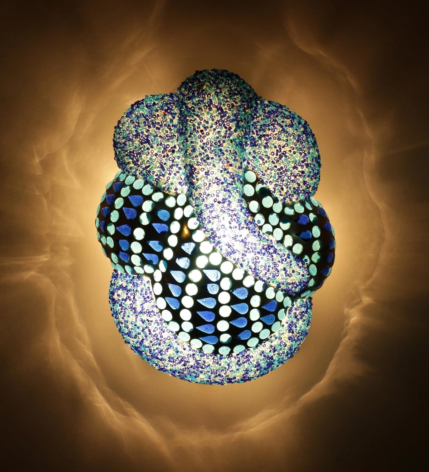 Blue Beads Ganesha Wall Mounted Light for Living Room