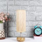 Wood Table lamp with Bamboo Shade