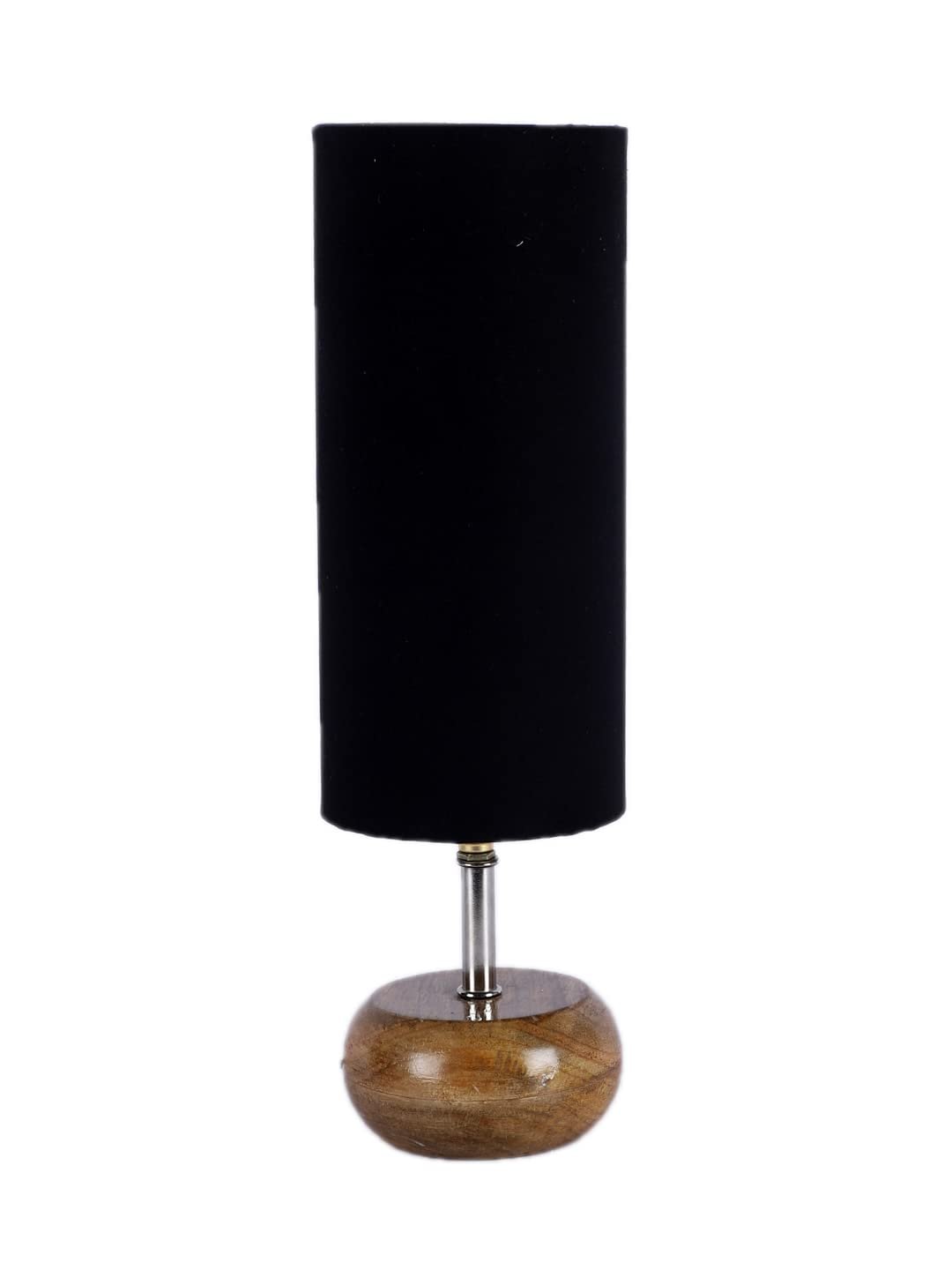 Wood Table lamp with Black Cotton Shade