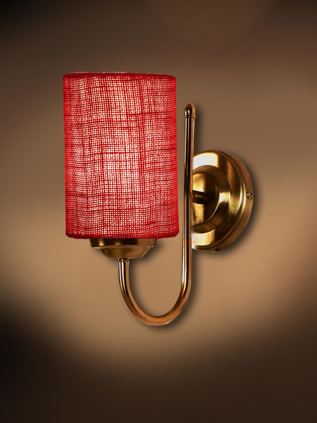Wood Table lamp with Multicolor Cotton Shade